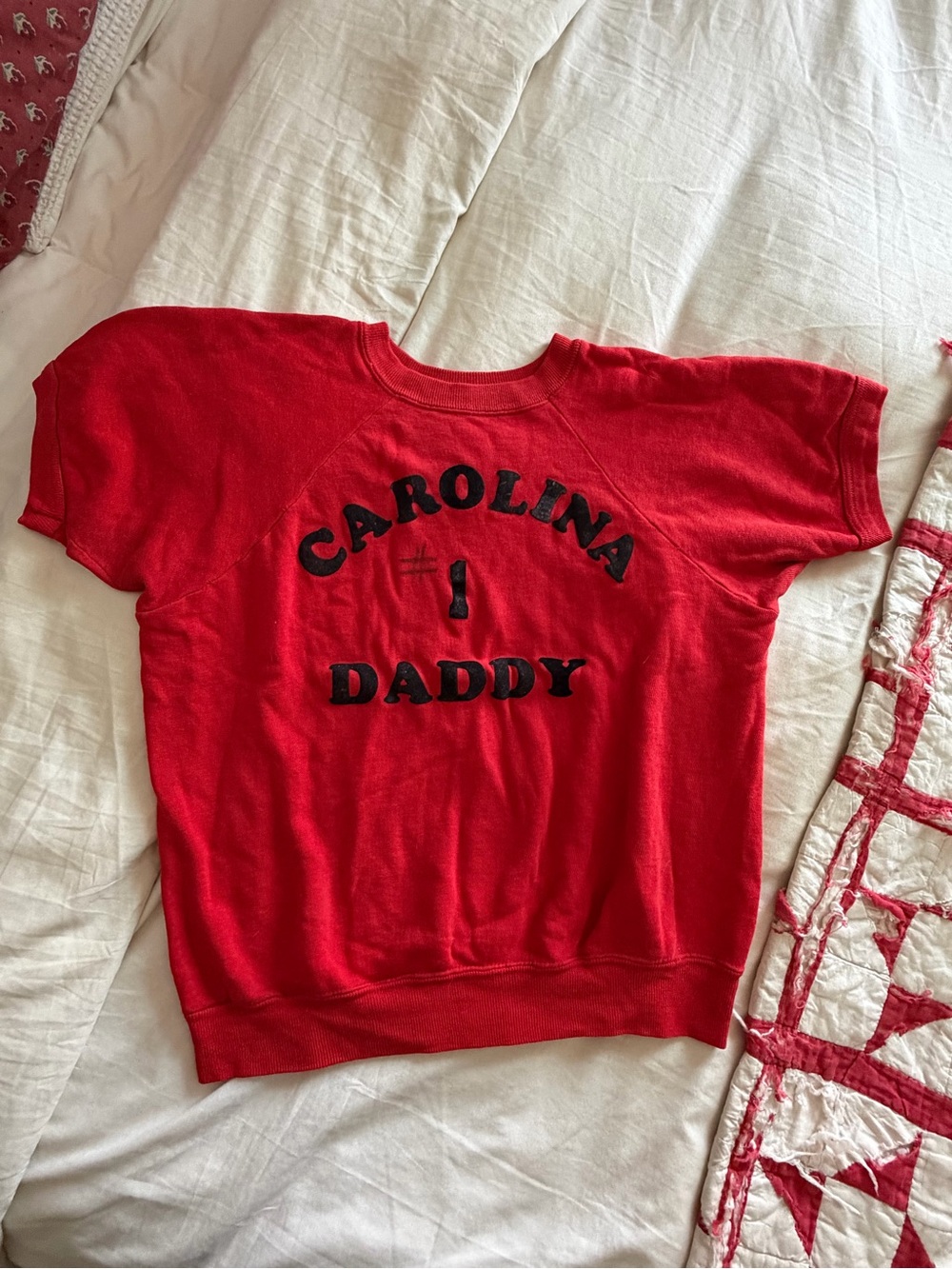Vintage Red CAROLINA DADDY Short-Sleeve Sweatshirt